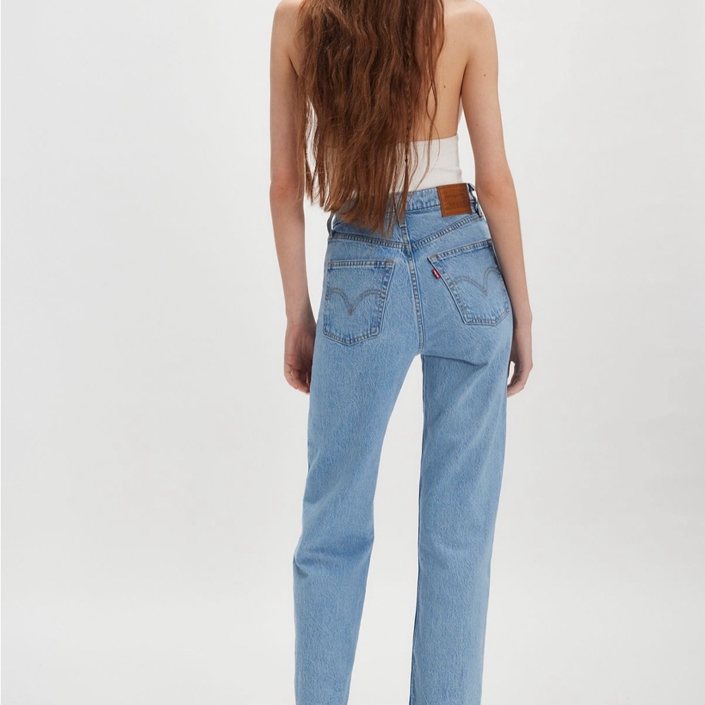 Levi's Women's Blue Jeans ribcage straight ankle
